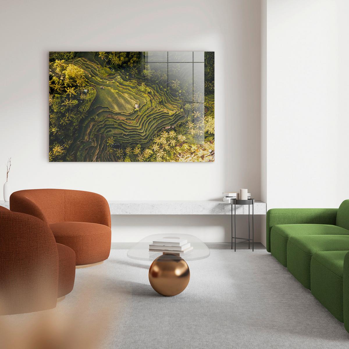 Glasbild Multicolor ca. 120x80cm - Multicolor, Basics, Glas/Papier (120/80cm)