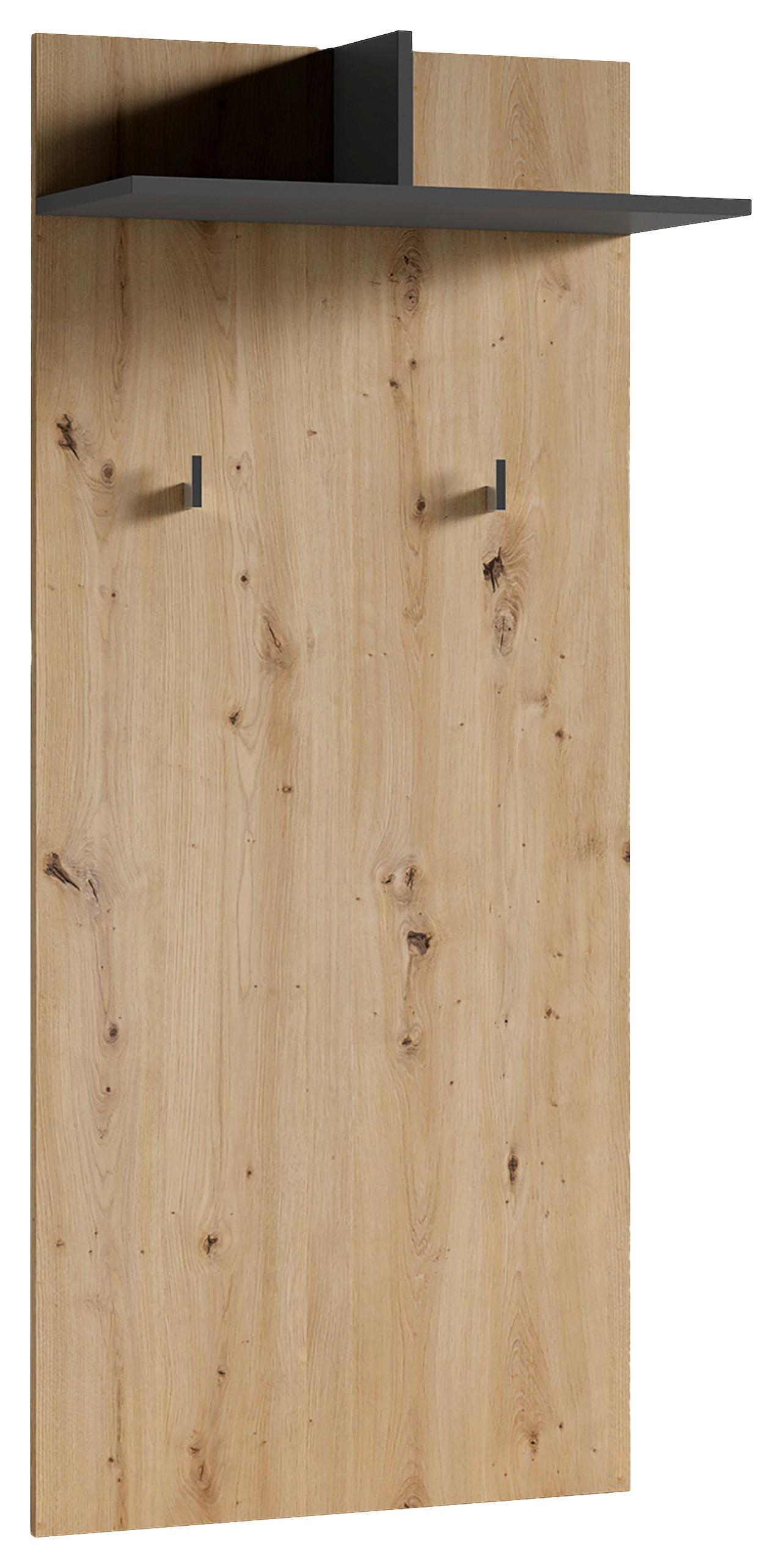 Garderobenschrank Ben Eiche Artisan/Anthrazit - Anthrazit/Eiche Artisan, MODERN, Holzwerkstoff (60/136/27cm) - MID.YOU