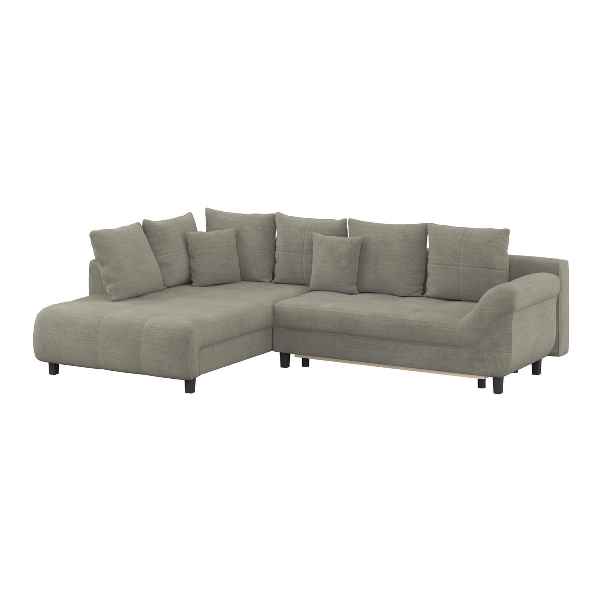 Kutna Garnitura Mendoza - boje pijeska/crna, Konvencionalno, tekstil (197/309cm) - Modern Living