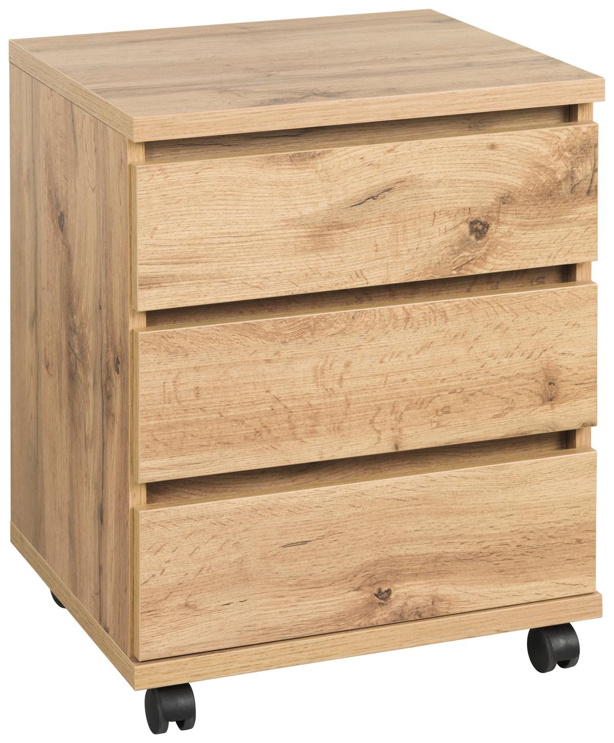 KONTENER NA KÓŁKACH VECTOR -HOM IN- - dąb wotan, Konventionell (45/57/39,6cm) - Hom`in