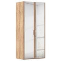 Omara S Klasičnimi Vrati Evelyn, Barva Hrasta - srebrne barve/hrast sonoma, Design, umetna masa/steklo (101/223/60cm) - Novel