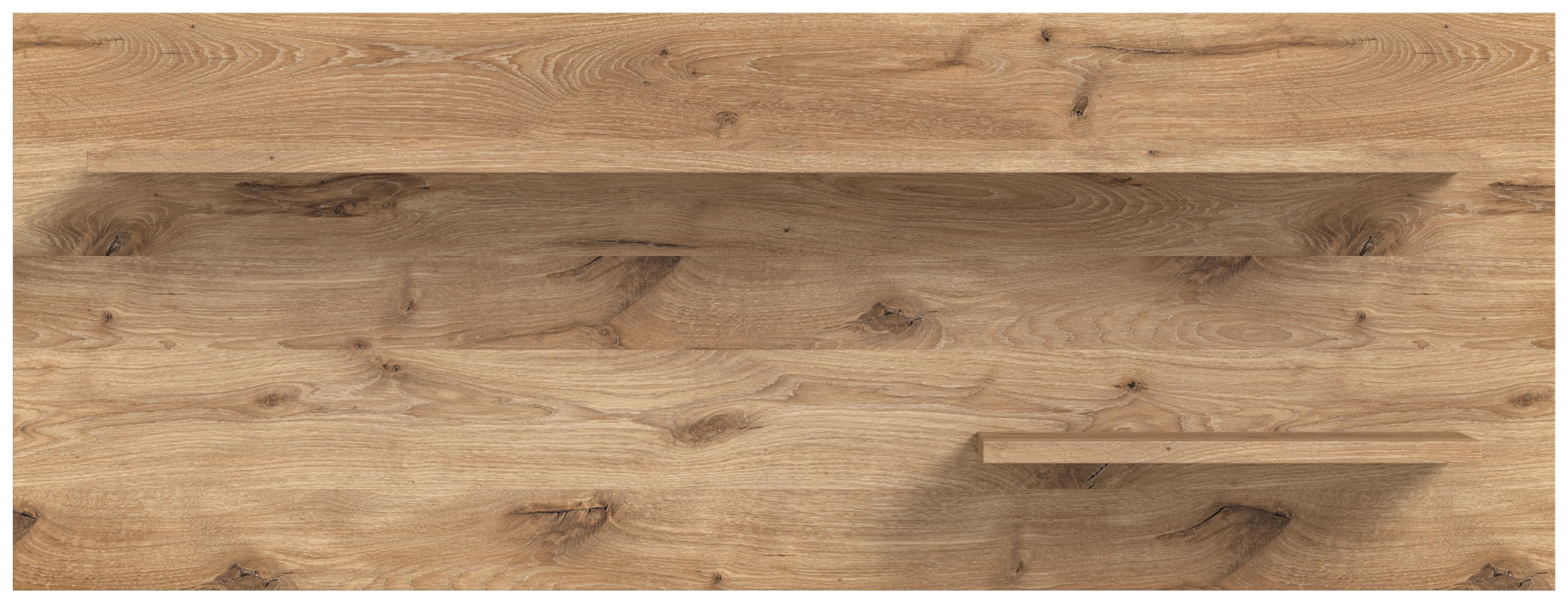 Wandboard Woody ca. 160x60x20 cm Nox Oak - Anthrazit, Natur, Holzwerkstoff (160/60/20cm) - MID.YOU
