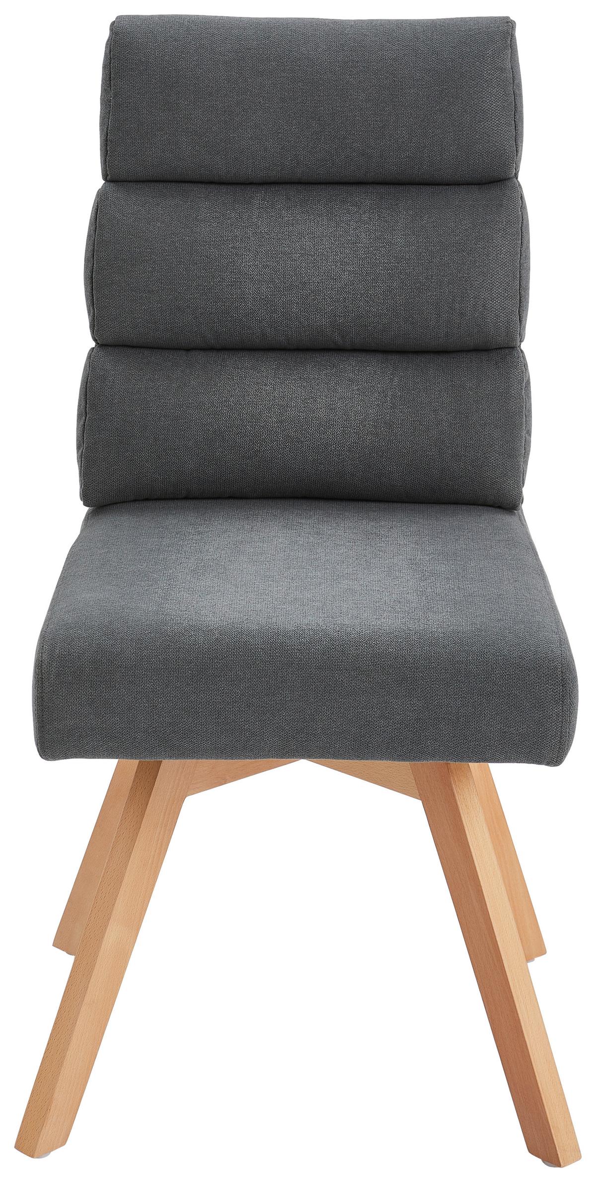 KRZESŁO HUGO - kolor naturalny/szary, Modern, metal/drewno (45/88/62cm) - Livetastic