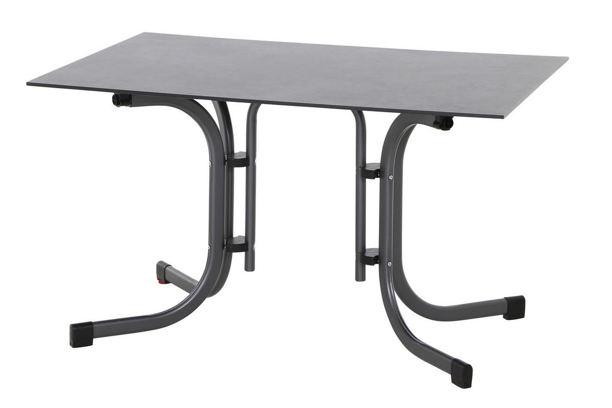 GARTENKLAPPTISCH K95702 - Anthrazit, KONVENTIONELL, Holzwerkstoff/Kunststoff (120/80/71cm) - Siena Garden