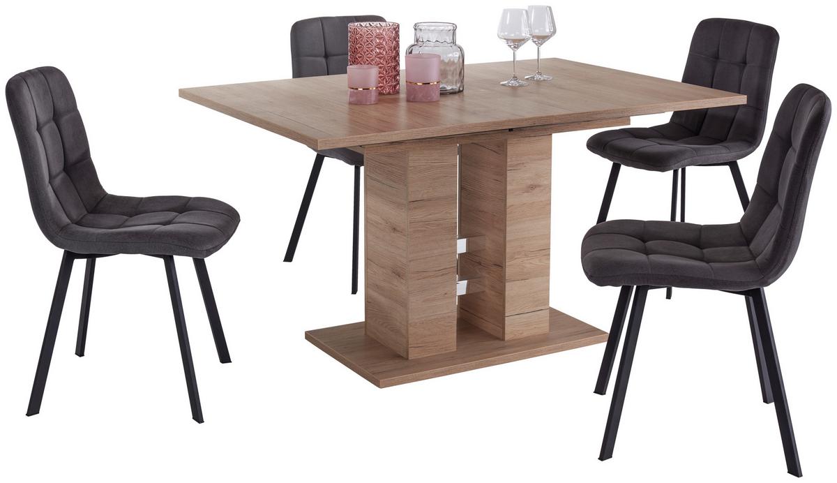 Raztegljiva Miza Helena, Barva Hrasta, 140-220 X 90 Cm - barve hrasta, Konvencionalno, leseni material (140-220/76/90cm) - Mömax