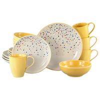 Kombinirani Servis Joy Yellow, 16-Delni - rumena/krem barve, Basics, keramika - Creatable