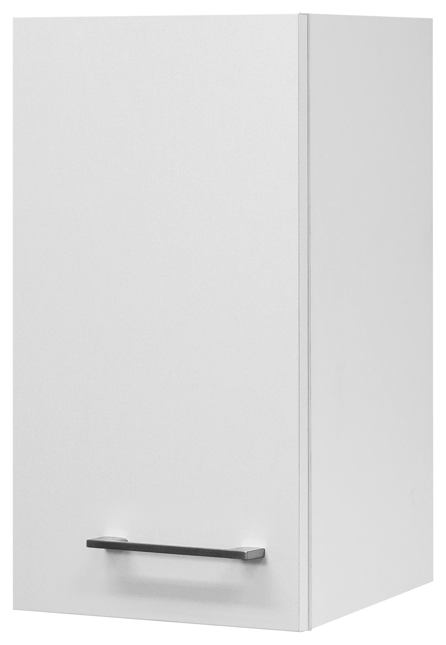 Küchenoberschrank Weiß - Edelstahlfarben/Weiß, MODERN, Holzwerkstoff/Metall (30/54/32cm) - FlexWell