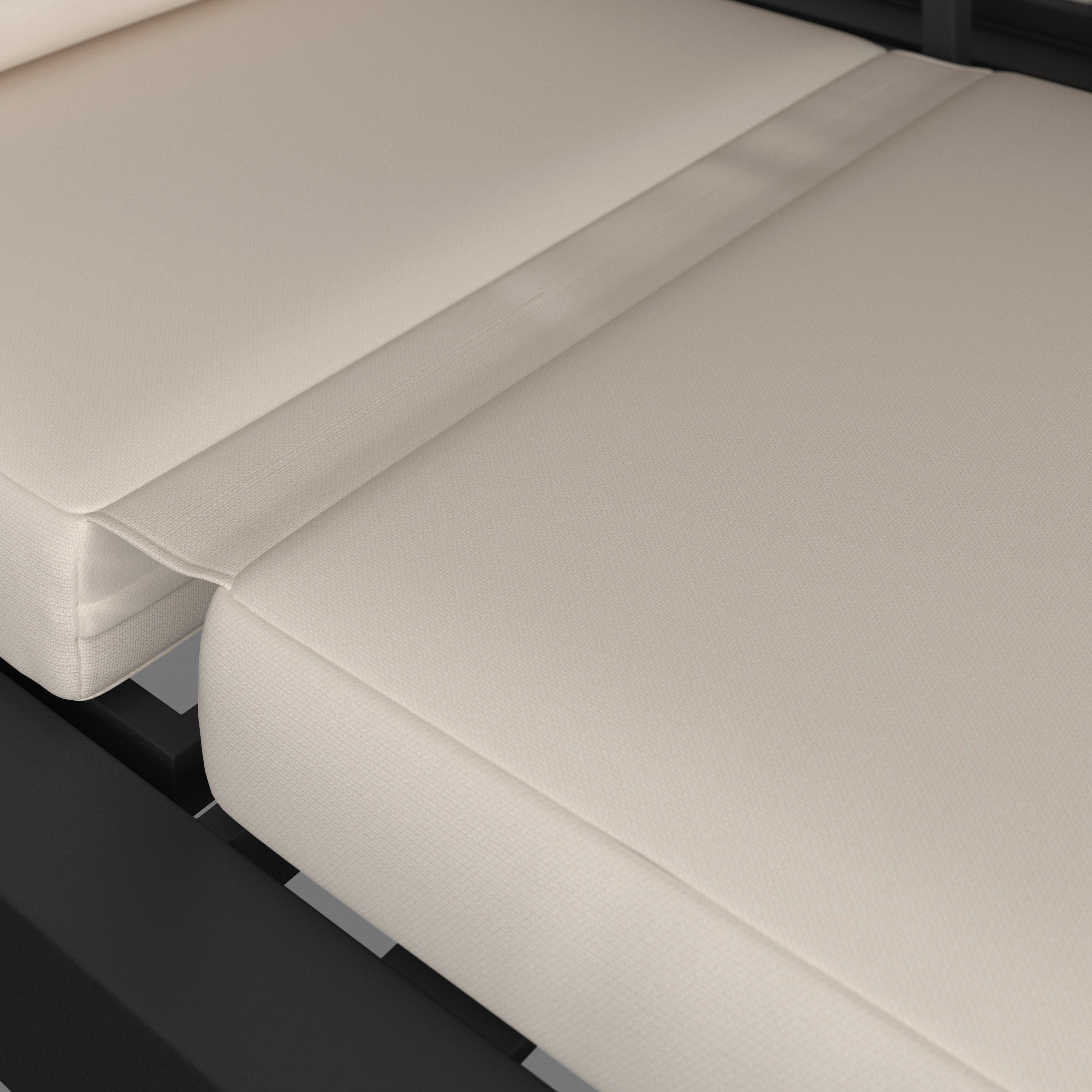 RUND SOLSÄNG FELIPA - beige/mörkgrå, Modern, metall/textil - Bessagi Garden