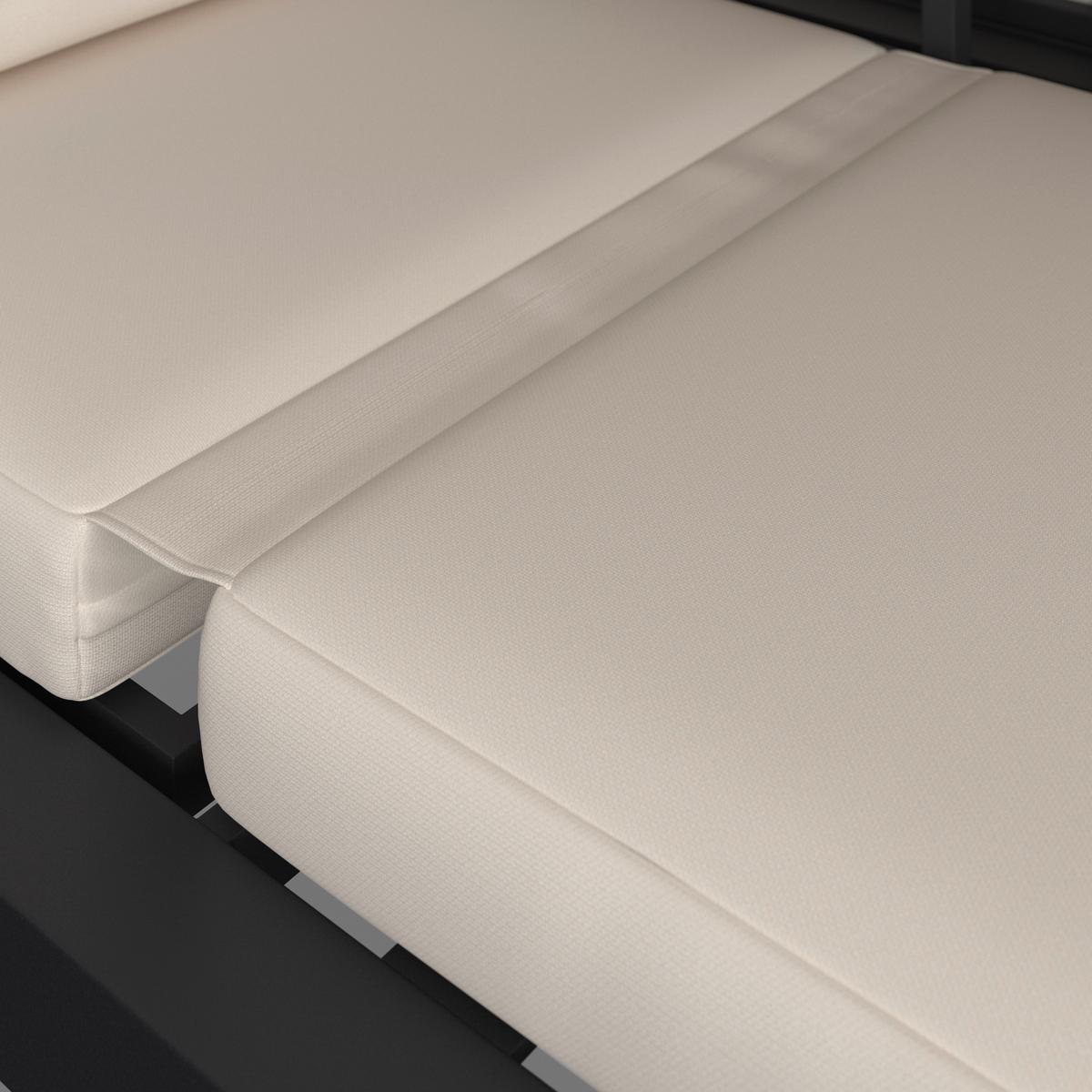 Sonneninsel Felipa Beige Metall/Outdoorstoff +Abdeckung - Dunkelgrau/Beige, MODERN, Kunststoff/Textil - Bessagi Garden