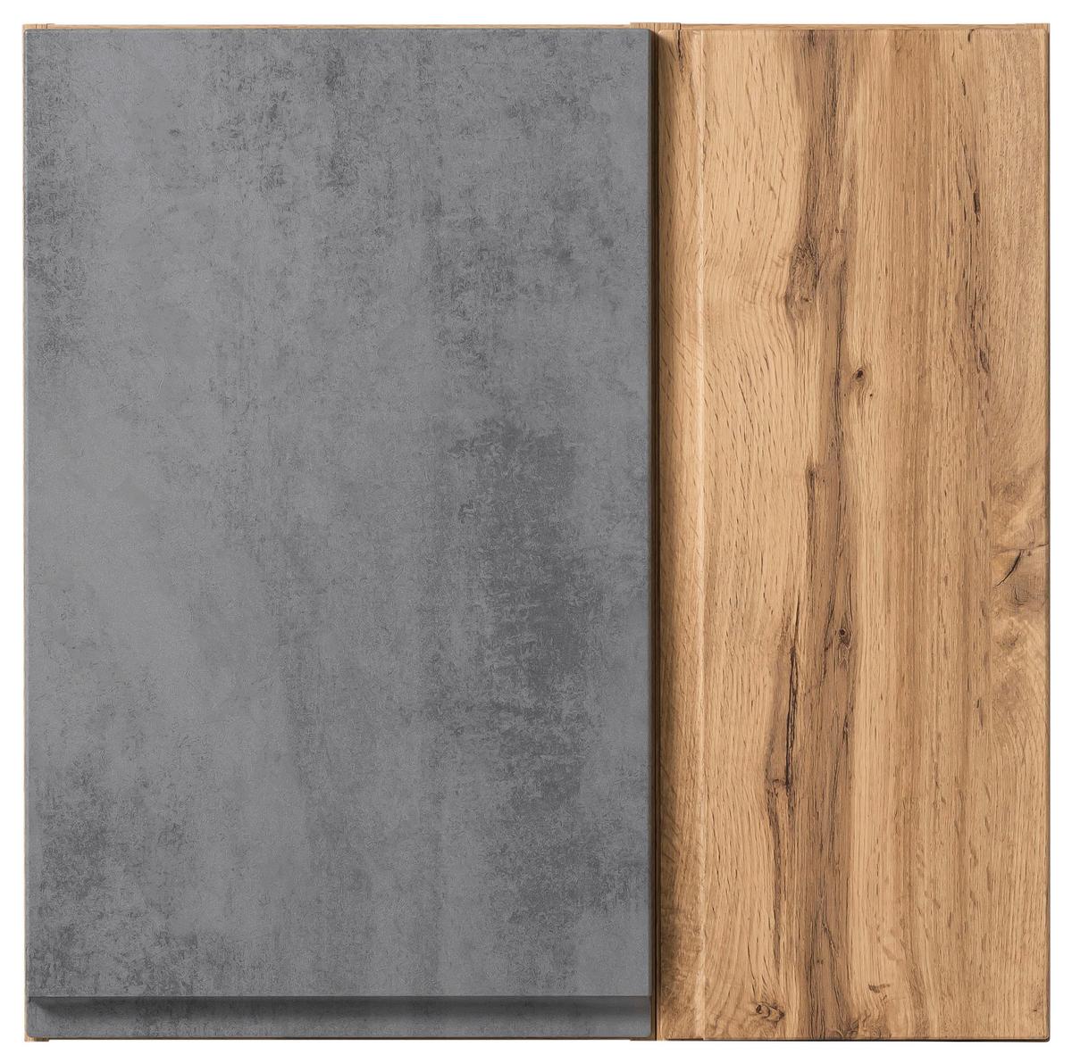Hängeschrank Varese ca. 65x64 cm Hellgrau/Eiche - Eiche Wotan/Hellgrau, MODERN, Holzwerkstoff (65/64/20cm) - Held