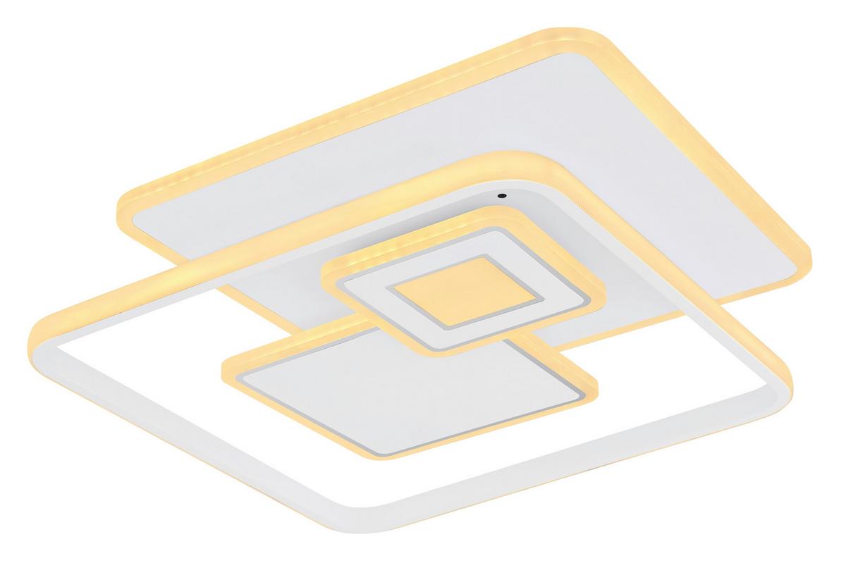 LED-DECKENLEUCHTE 48441-50SH RODERICK - Weiss/Opal, Konventionell, Kunststoff/Metall (50,3/50,3/6cm) - Globo