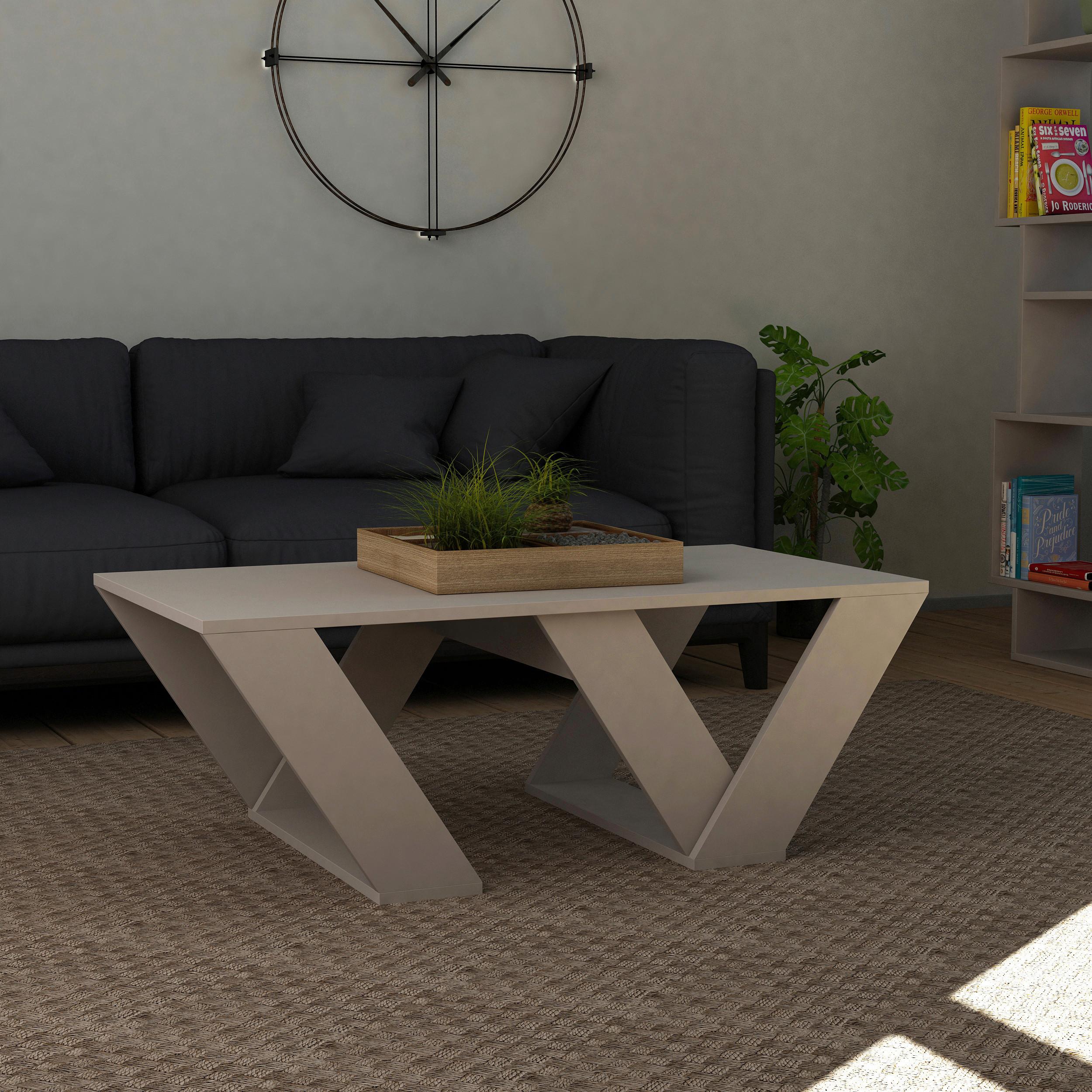 Klubska Miza Pipra - bež, Design, leseni material (120/40/60cm) - Livetastic