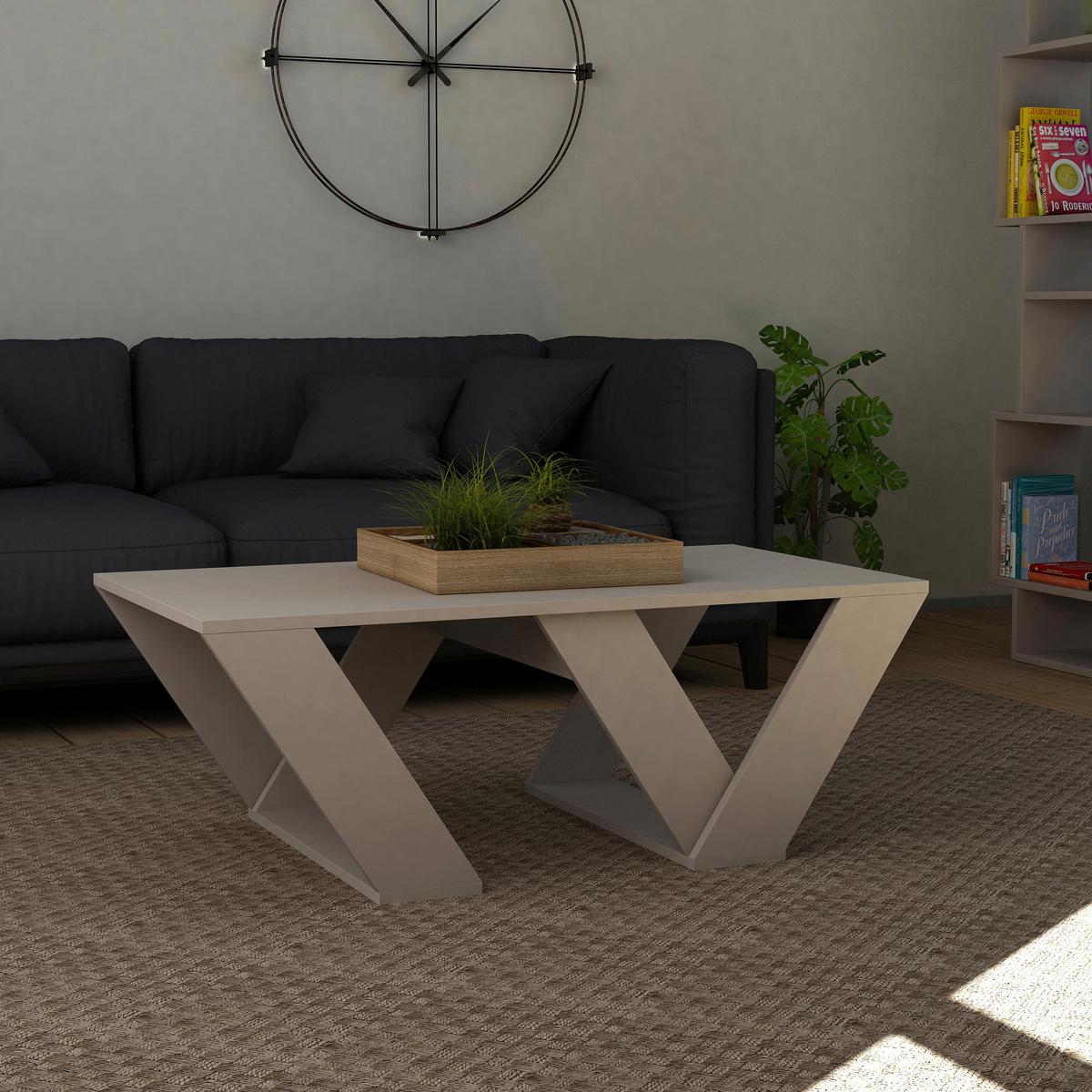 Klubska Miza Pipra - bež, Design, leseni material (120/40/60cm) - Livetastic