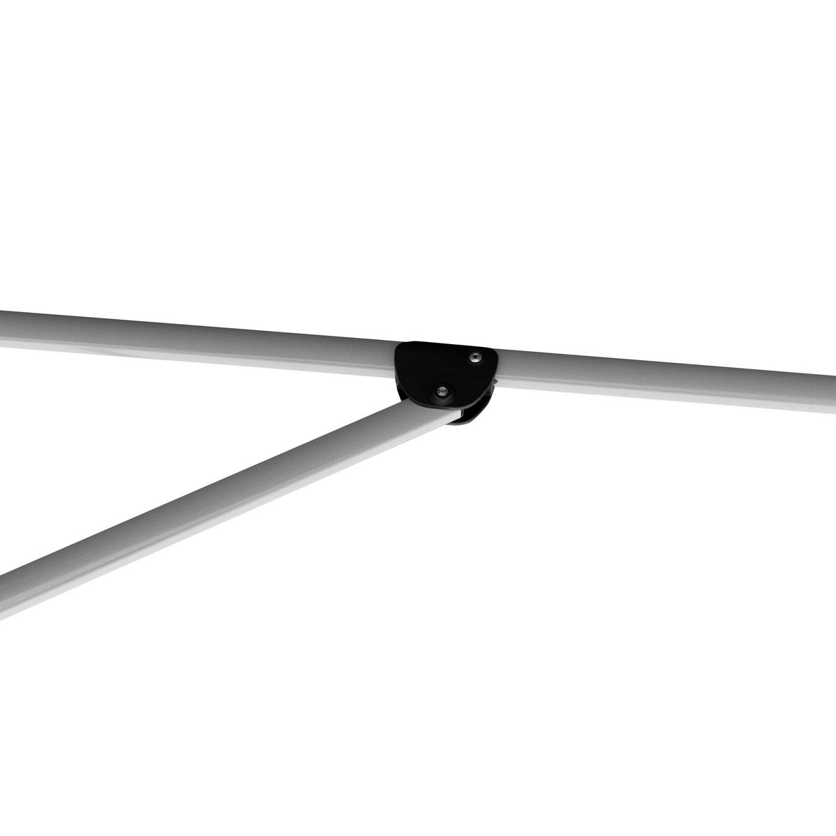 Ampelschirm Active Hellgrau ca. 370cm - Silberfarben/Hellgrau, Basics, Textil/Metall (370cm) - Doppler