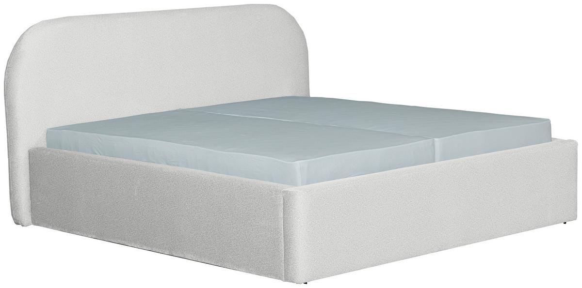 Tapecirani Krevet Bilbao Storage - crna/krem, Design, drvo/tekstil (180/200cm) - Modern Living