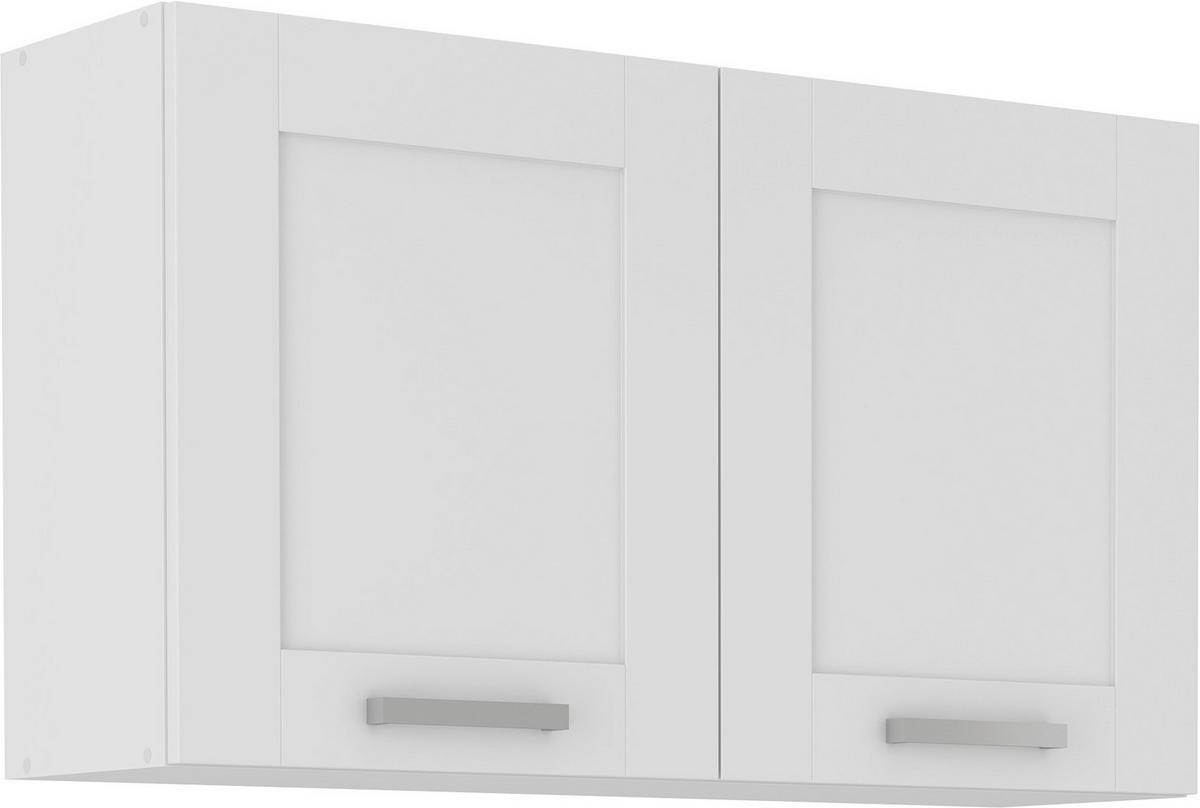 Kuhinjski Gornji Element Luisa H100 - bijela/srebrne boje, Romantično / ladanjski, drvni materijal/metal (100/58/31cm) - Based