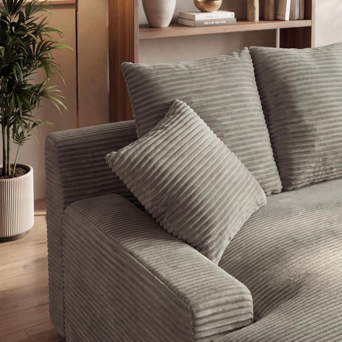 Velika Sofa Eleonora - svijetlo siva/crna, Moderno, drvo/tekstil (250/97/168cm) - Bessagi Home