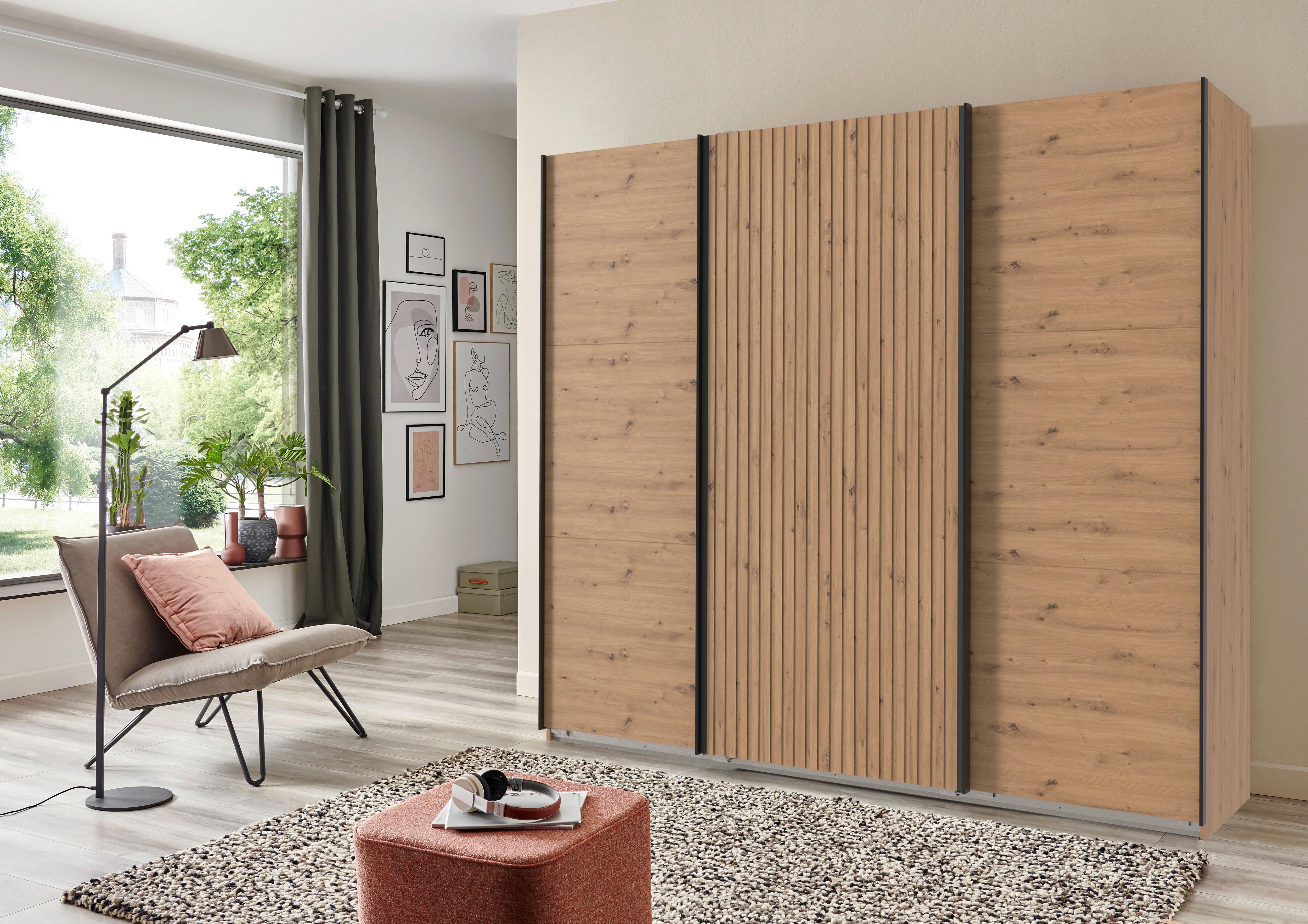 DULAP USI CULISANTE ANDORRA - stejar Artisan, Modern, material pe bază de lemn (250/216/65cm) - Modern Living
