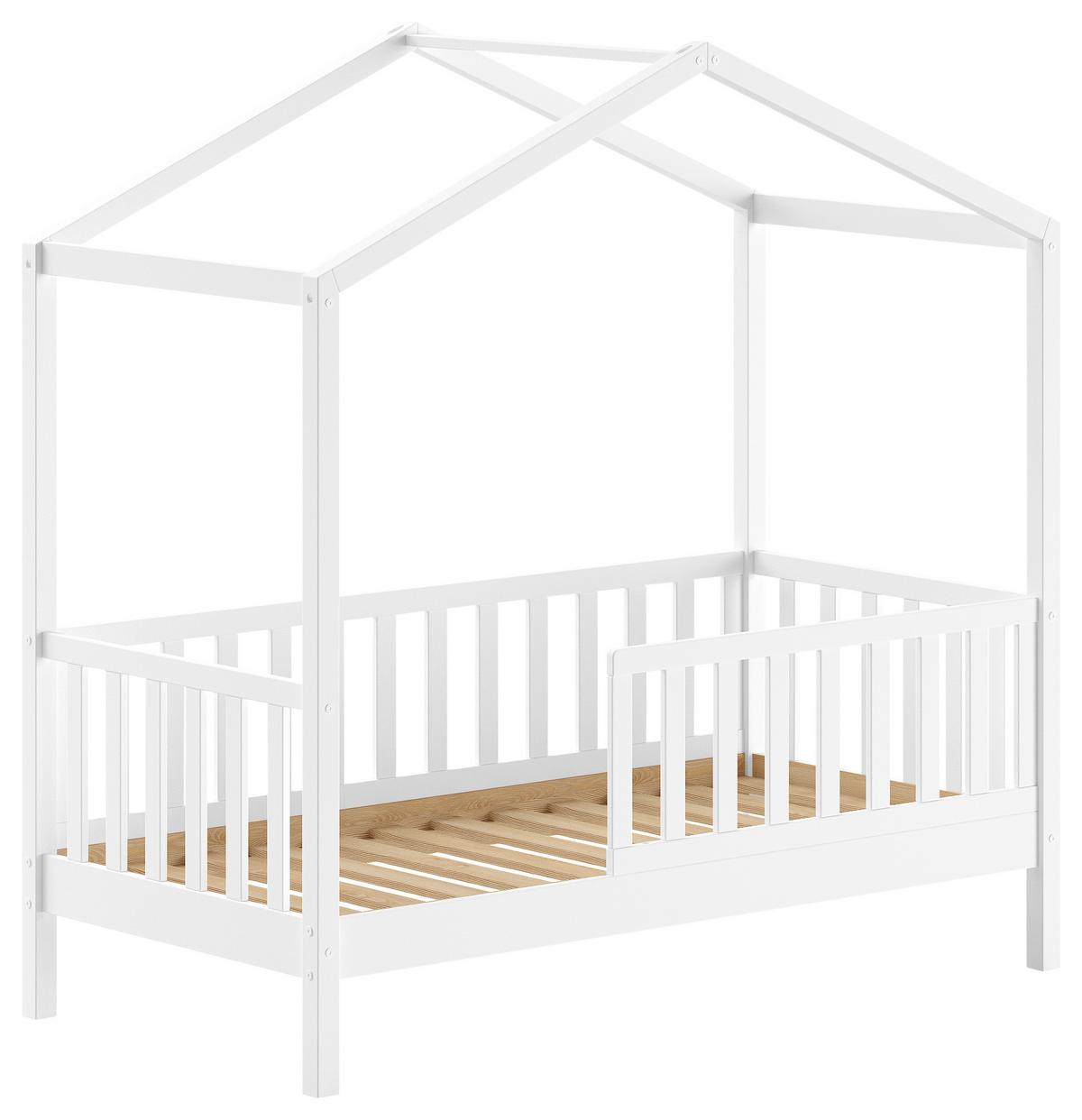 Hausbett Junior ca. 70x140 cm Weiß - Weiß, MODERN, Holz (70/140cm) - MID.YOU