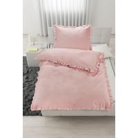 Posteljnina Rüschen, Roza, 60/80, 140/200 - Romantika, tekstil (140/200cm) - Modern Living