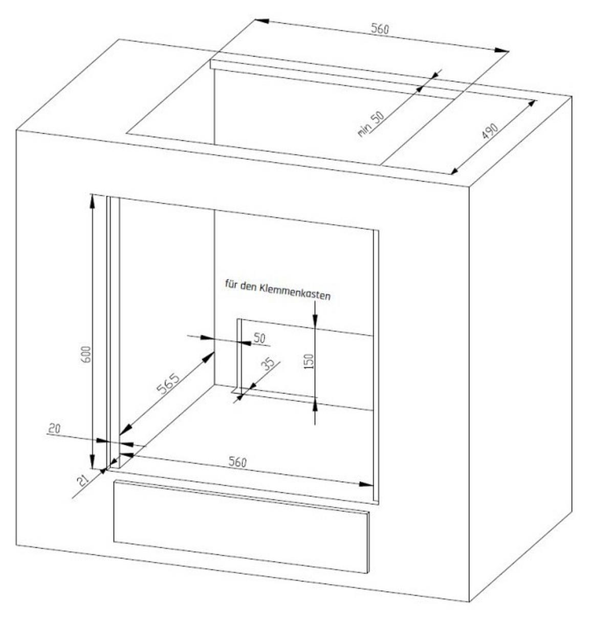 Herdset HSHDB73S - Schwarz, Basics, Glas/Metall (60/60,5/31,5cm) - Mican