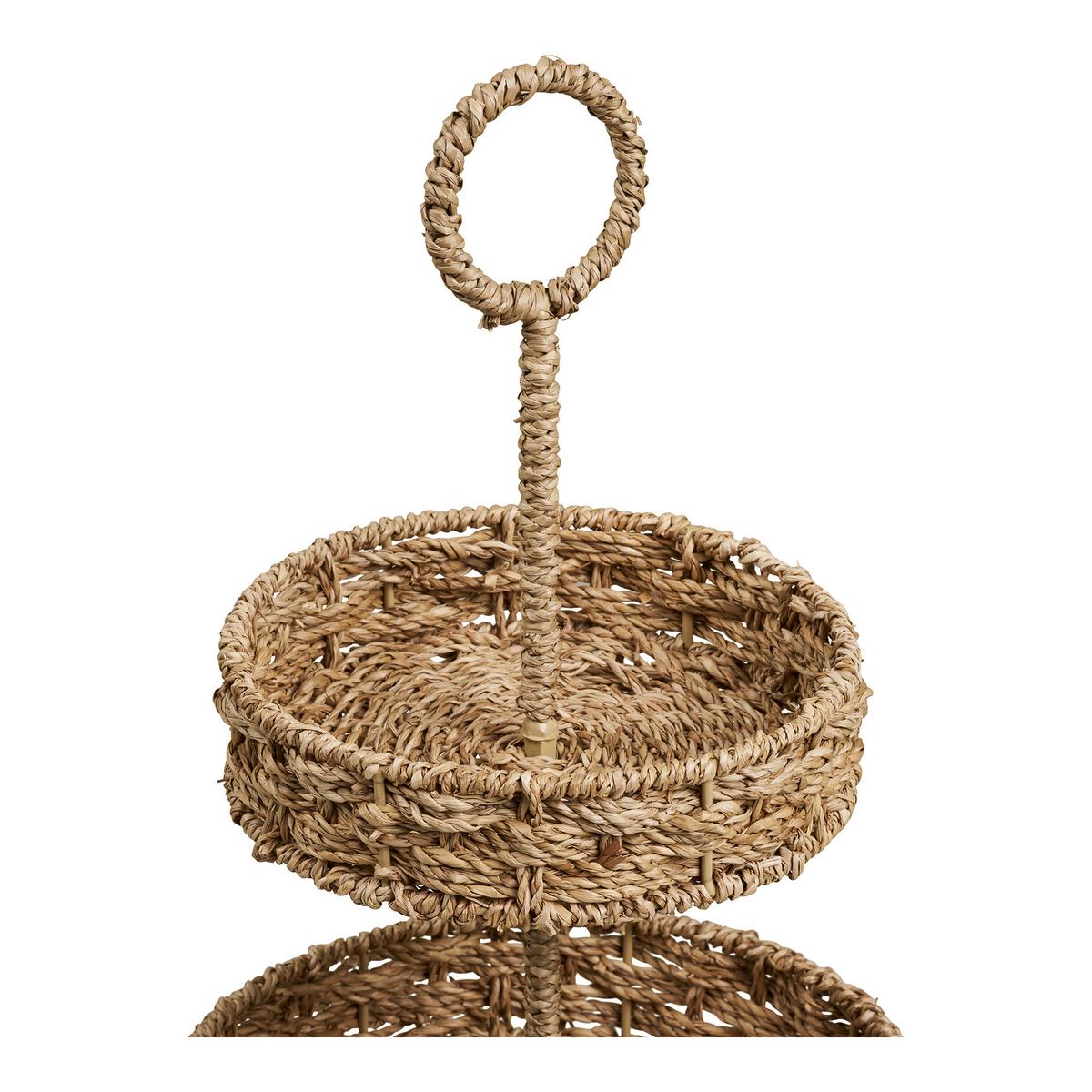 Etagere Rifbjerg Tray Naturfarben 2-stöckig - Naturfarben, Basics, Naturmaterialien/Metall (25/40,5/25cm)