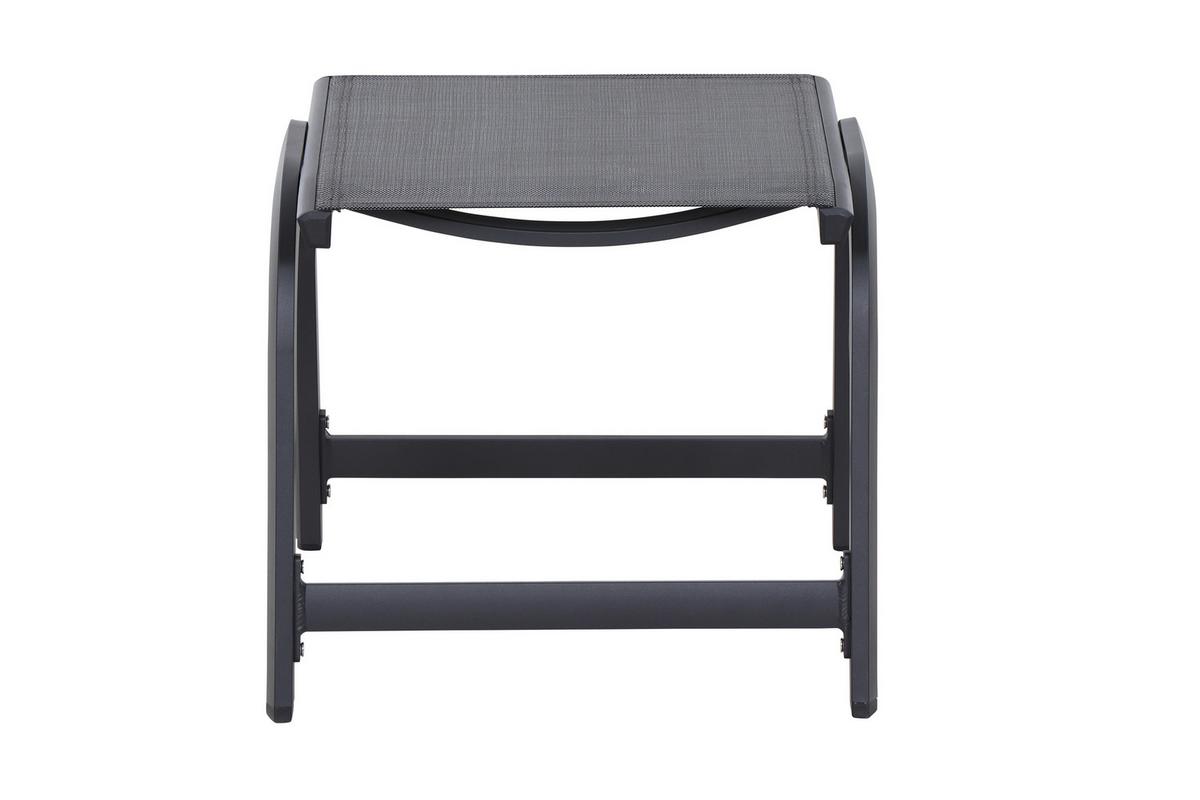 Gartenhocker Tesoro ca. 52x45 cm Anthrazit - Anthrazit, KONVENTIONELL, Kunststoff/Metall (52/45/52cm) - Siena Garden