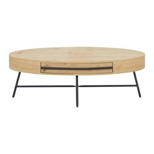 SOFFBORD EMILIA - svart/ekfärgad, Modern, metall (120/60/40cm) - Bessagi Home