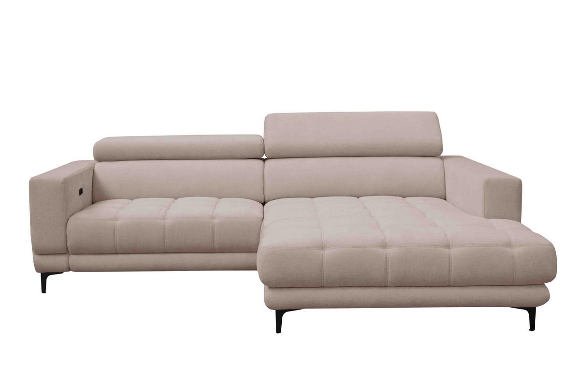 Sarokkanapé Aspen - bézs, Konventionell, faalapú anyag/textil (264/192cm)