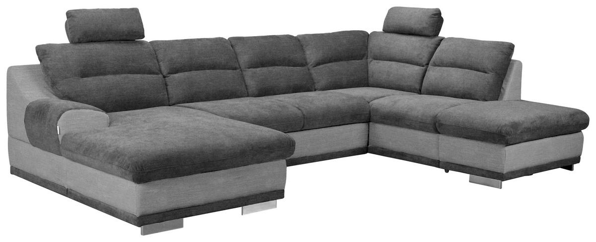 Sarokkanapé Seaside C359784 - világosszürke/szürke, Konventionell, textil (334/88/108/218cm) - Mömax