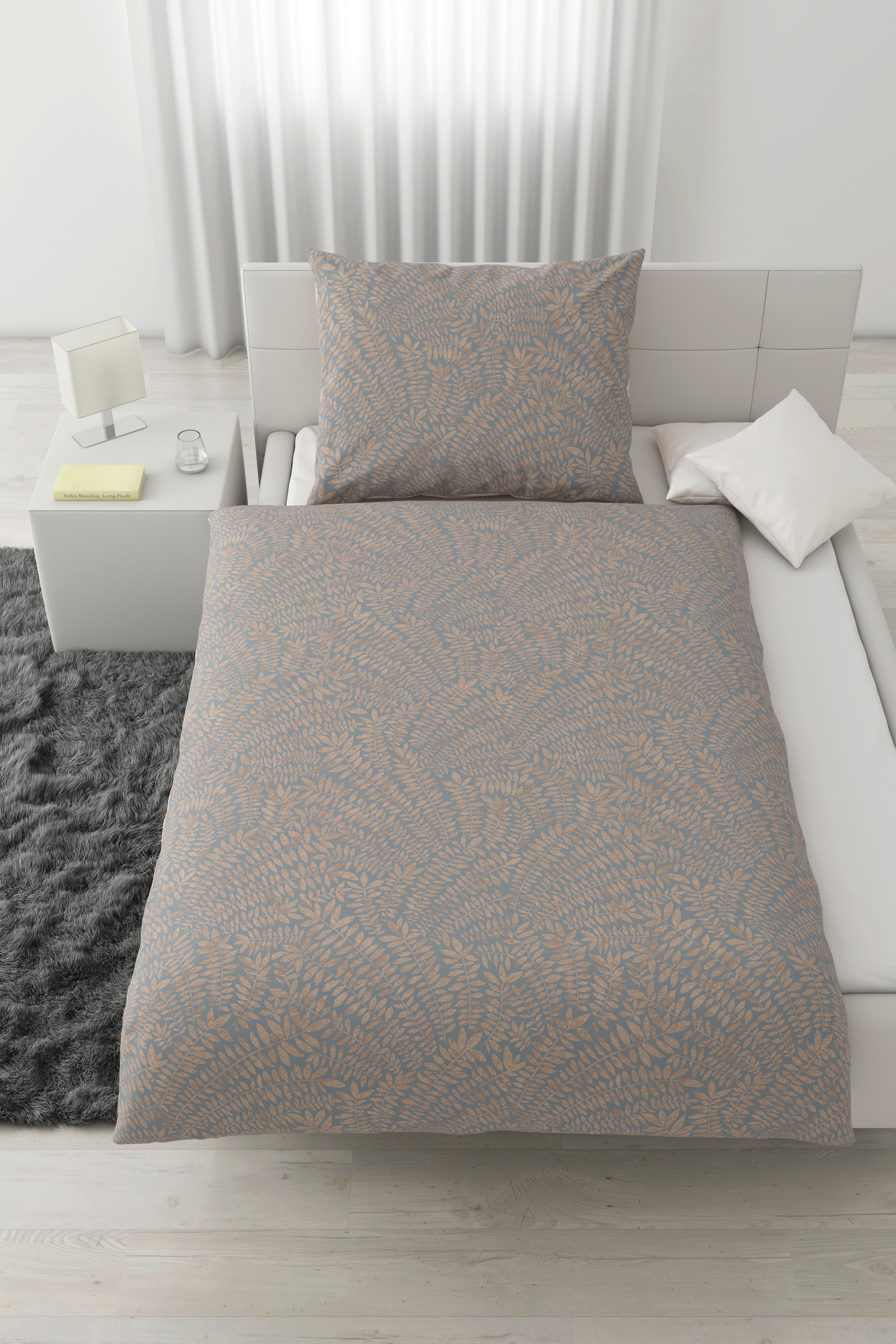 Posteljnina Lorita - modra, tekstil (140/200cm) - Modern Living