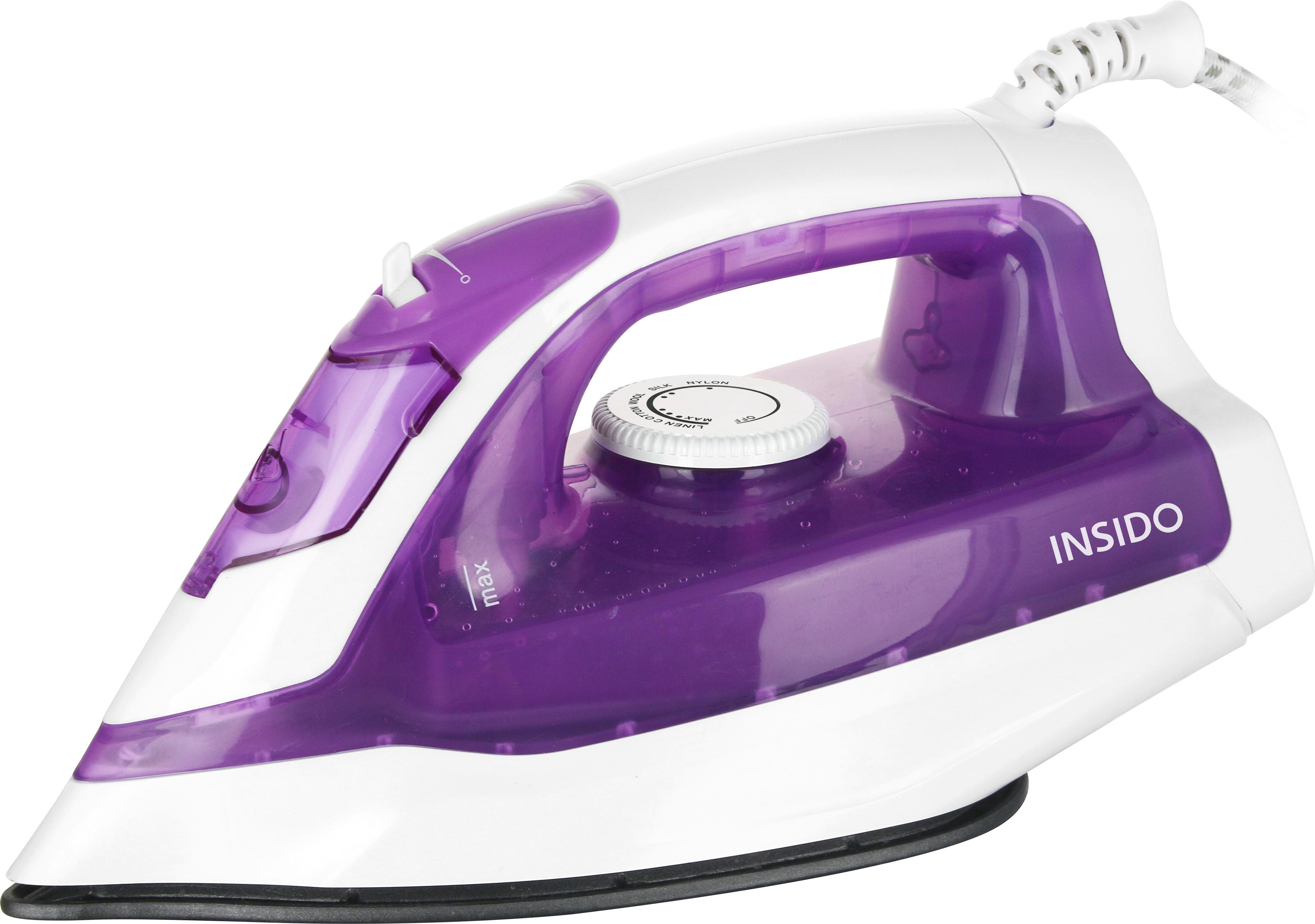 Dampfbügeleisen Elise in Lila/Weiß max. 1600 Watt - Lila/Weiß, Kunststoff/Metall (25,2/11,1/12,7cm) - Insido