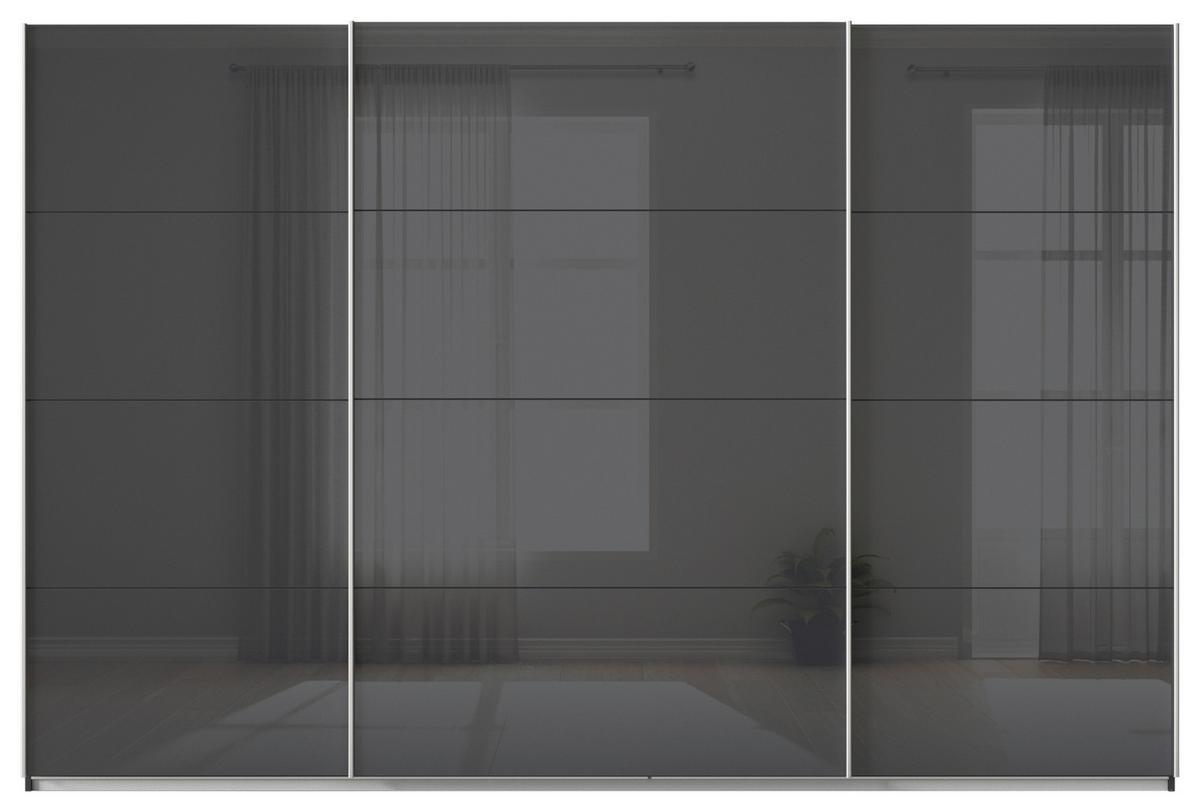 DULAP USI CULISANTE FELDKIRCH - antracit/antracit lucios intens, Modern, sticlă/material pe bază de lemn (315/210/62cm)
