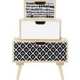 Dekokommode Shiva in Weiß/Schwarz/Natur - Multicolor, MODERN, Holz/Holzwerkstoff (31,5/46/12cm) - MÖMAX modern living
