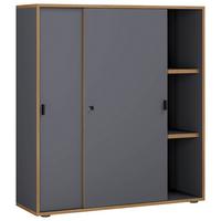 Aktenschrank Anthrazit/honigeiche - Honigeiche/Anthrazit, Design, Holzwerkstoff (100/110/37cm) - P & B