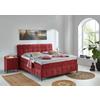 Boxspring Krevet Scarlett - tamno crvena/crna, Konvencionalno, drvni materijal/drvo (160/200cm) - Premium Living