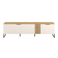 Comodă TV KING - cașmir/culoare lemn stejar, Modern, material pe bază de lemn (200/54/40cm) - Modern Living