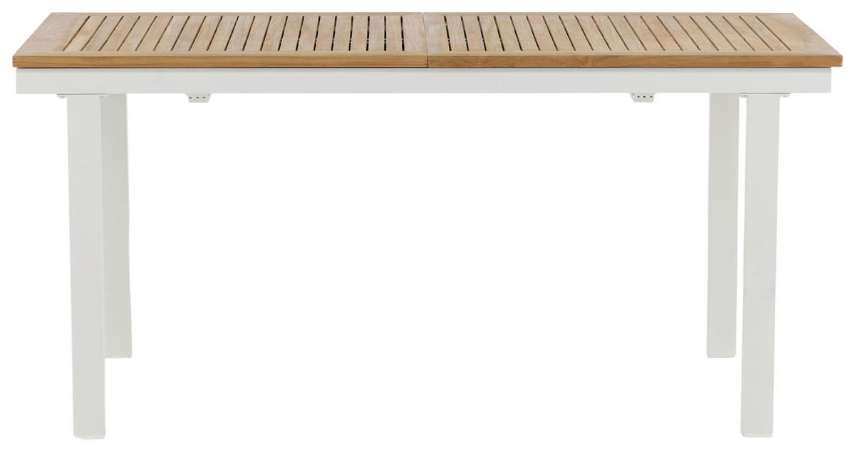 GARTENTISCH PANAMA - Weiß, KONVENTIONELL, Holz/Metall (160/90/75cm) - Gardenson