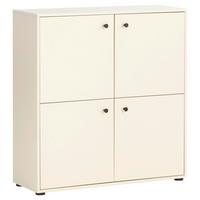 Visoka Komoda Lovund, Bež - črna/bež, Design, kovina/umetna masa (98,1/101,9/33,05cm) - MID.YOU
