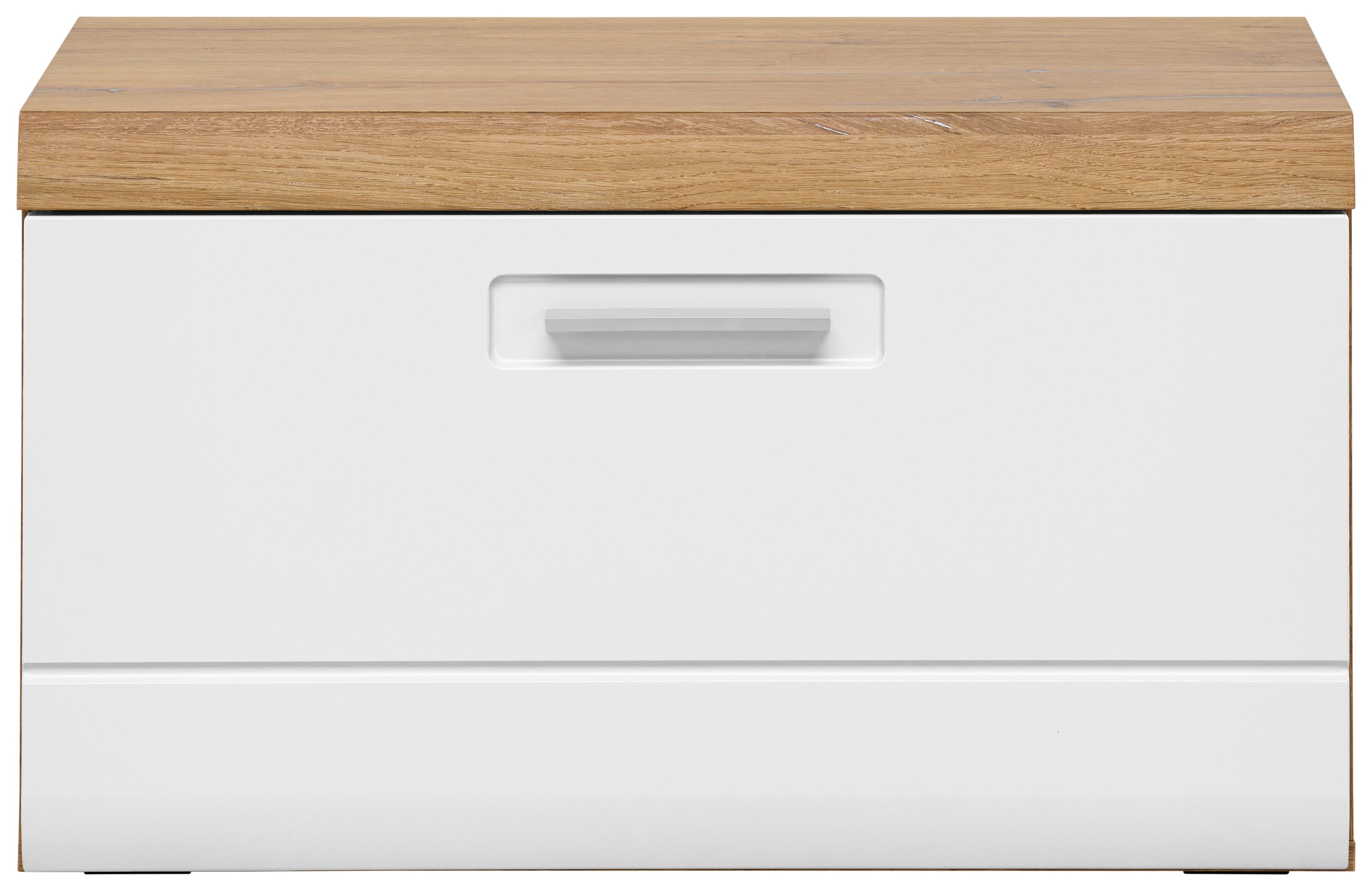 Garderobna Klop Auris, Bela, Hrast - barve hrasta/bela, Moderno (70/42/37,1cm) - Mömax