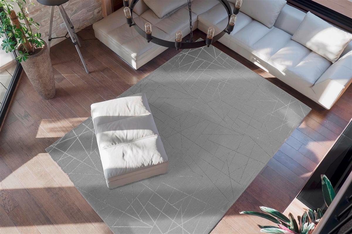 FLACHWEBETEPPICH BIJOU 125 - Taupe/Silberfarben, Konventionell, Textil (80/150cm) - Kayoom