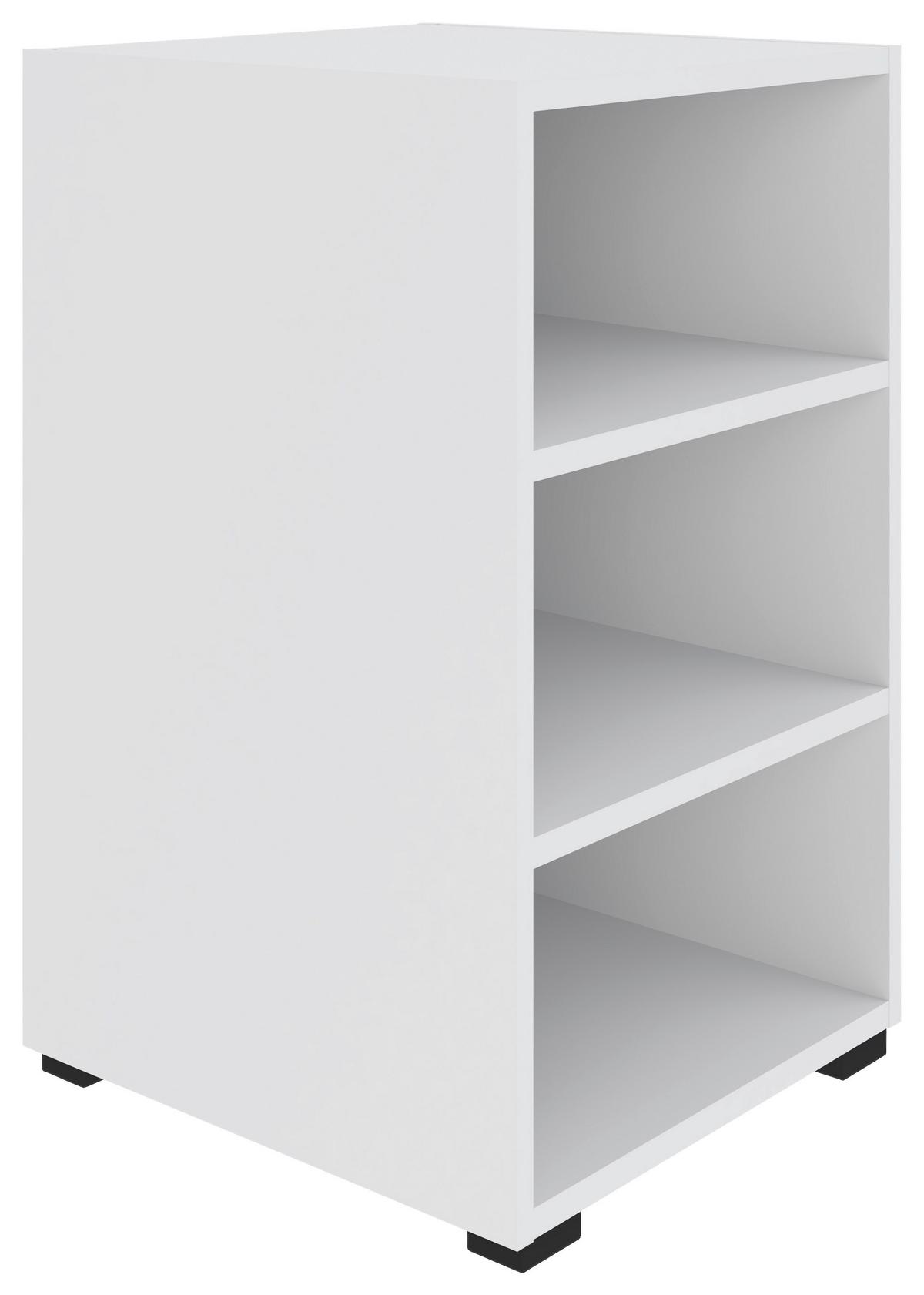 Regal Unit in Weiss - Weiss/Schwarz, Modern, Holzwerkstoff (45,6/67,2/40cm) - Based