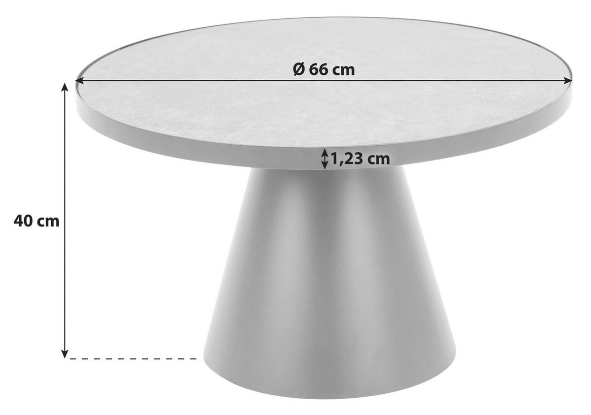 STOLIK KAWOWY SOLI - czarny, Konventionell, metal/szkło (66/66/40cm) - MID.YOU