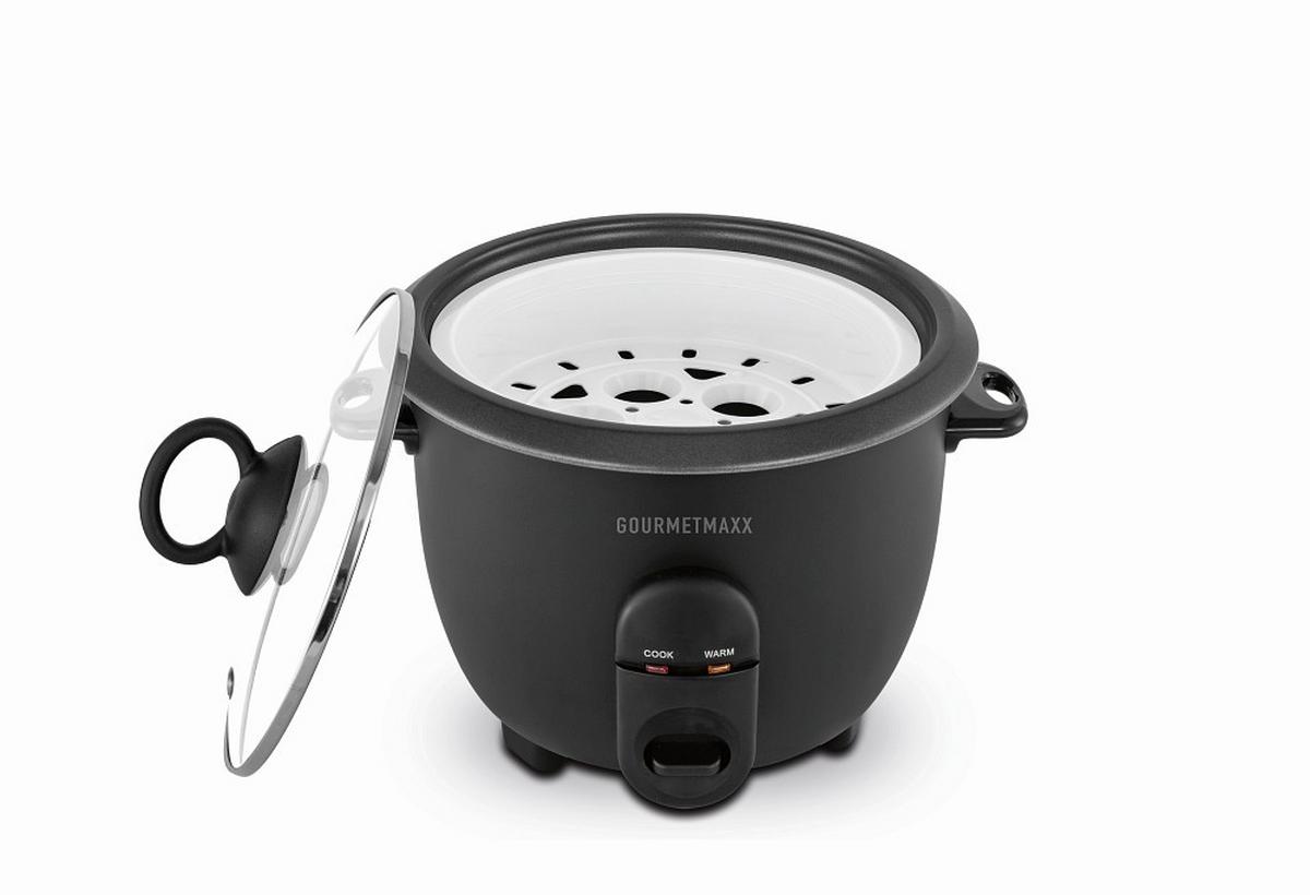 URZĄDZENIE DO GOTOWANIA RYŻU 19178 - czarny, Basics, tworzywo sztuczne/metal (24/24/25,5cm) - GOURMETMAXX