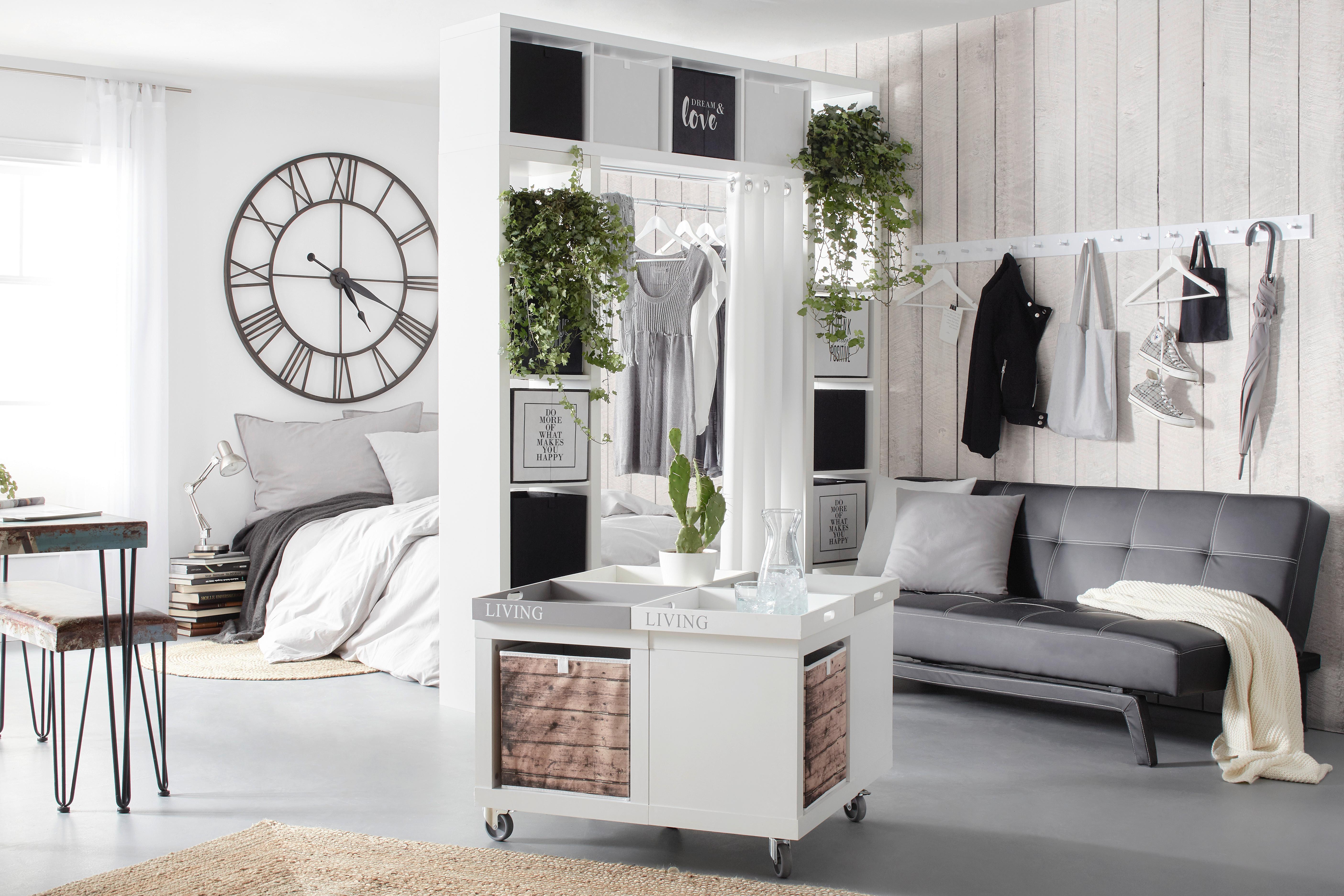 FÖRVARINGSLÅDA POPPI 4 -BASED/SB- - naturfärgad, textil/kartong (32/32/32cm) - Based