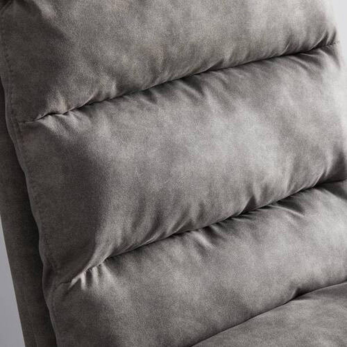 Stuhl Kona Grau Mikrofaser Gepolstert - Schwarz/Grau, MODERN, Holz/Textil (48/90/65cm) - Bessagi Home
