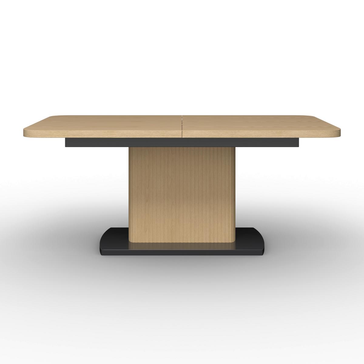 Ausziehtisch Amado Eichefarben Eiche furniert - Eichefarben/Schwarz, MODERN, Holz/Holzwerkstoff (160-200/90/76cm) - Bessagi Home