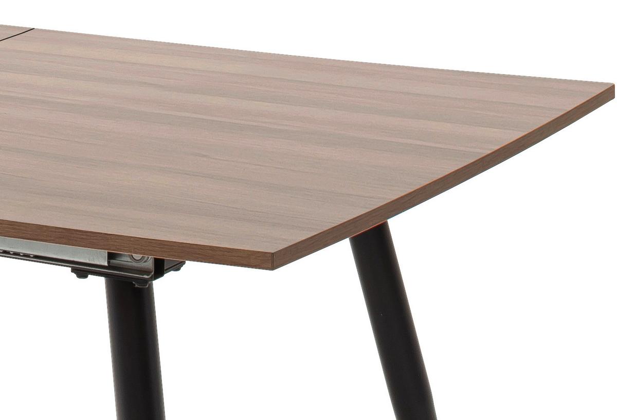 Raztegljiva Jedilna Miza Barbuda, 160-200 X 90 Cm - črna/barva oreha, Moderno, kovina/leseni material (160-200/90/76cm) - MID.YOU