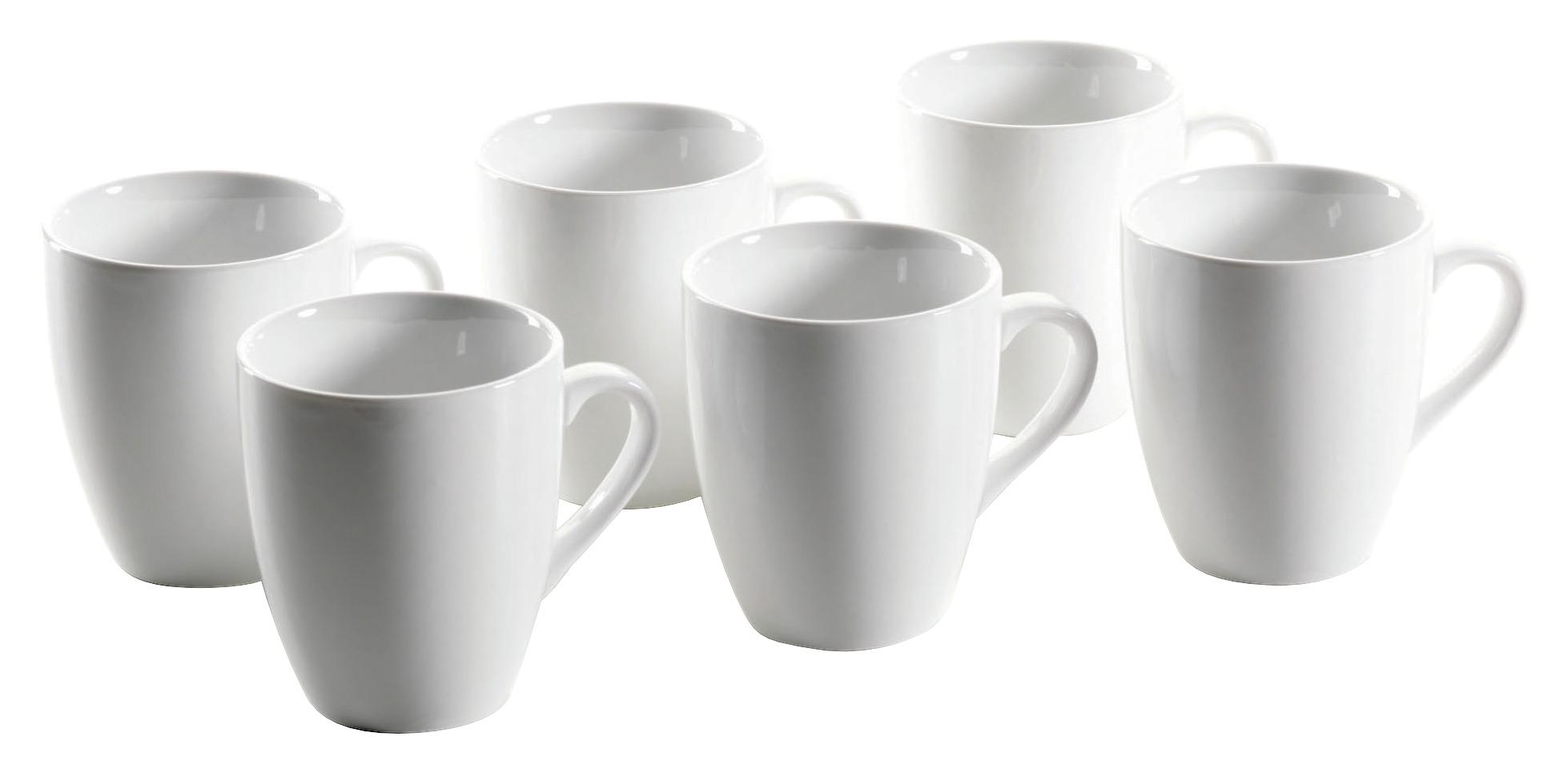 Kaffeebecher Colombia in Weiß, 6-teilig - Weiß, Basics, Keramik - Mäser