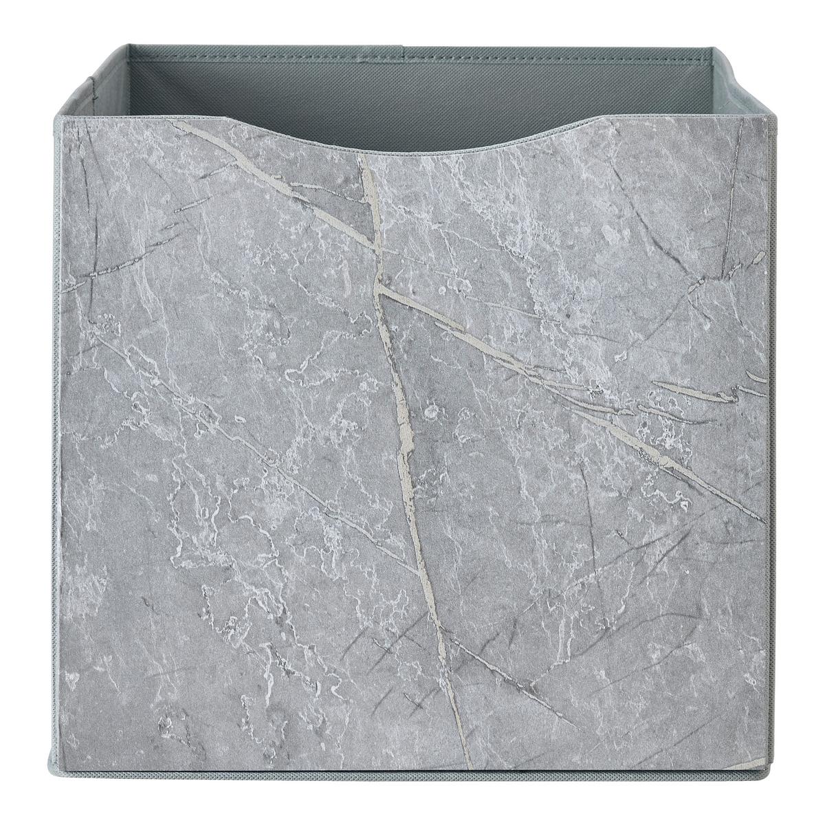 Zložljiv Zaboj Betty - siva, Konvencionalno, tekstil/leseni material (33/33/32cm) - Mömax